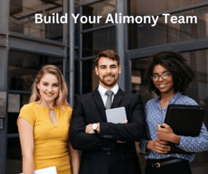 Team of three people dressed in professional clothing