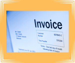 Invoice for divorce mediation. 